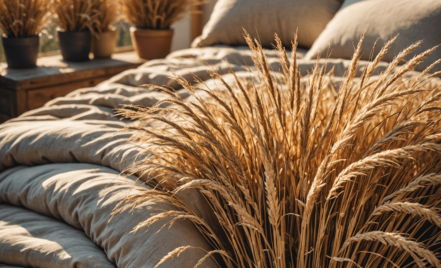 Silversoft Miscanthus landscape ground cover in a natural outdoor setting
